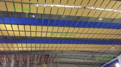 清遠學?；@球館吊頂空間吸聲體案例
